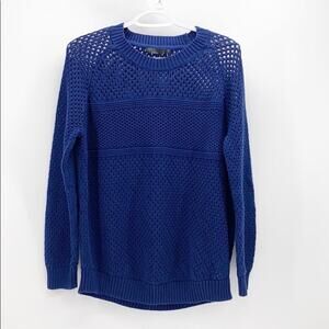 Prana kikamo sweater blue open knit transitional longline sz M
